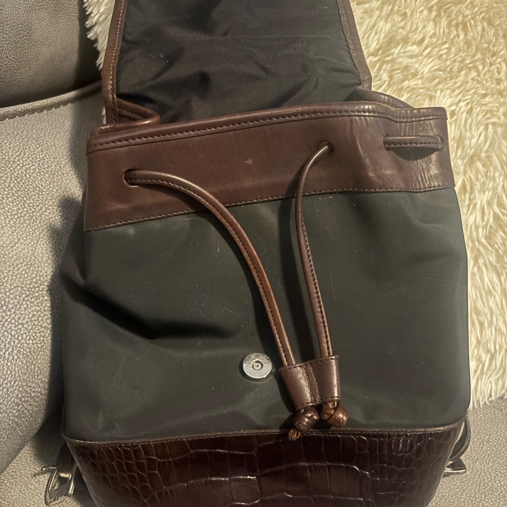 Brighton Brown Leather Backpack - image 3